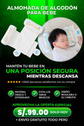Almohada Antivuelco Ajustable de Algodón para Bebé Recién Nacido – Suave, Cómoda y Segura 👶💤