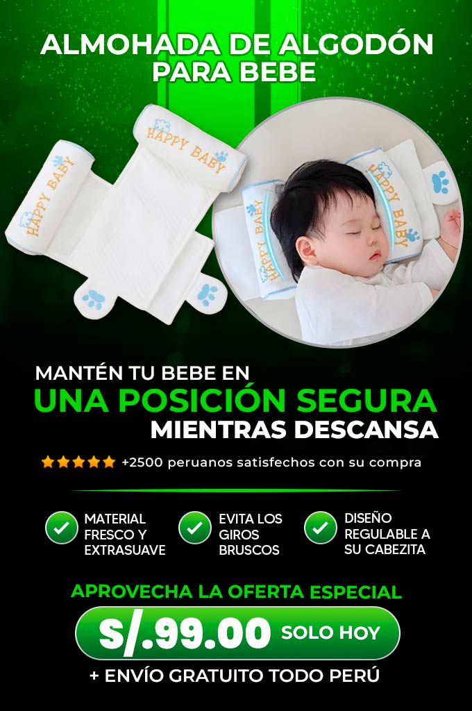 Almohada Antivuelco Ajustable de Algodón para Bebé Recién Nacido – Suave, Cómoda y Segura 👶💤
