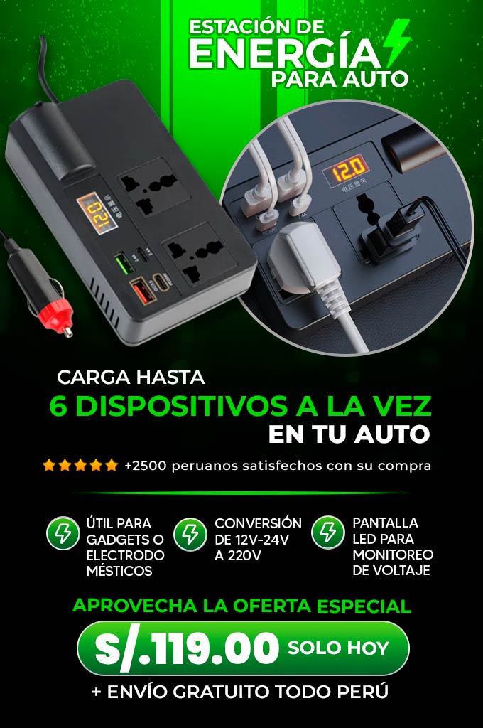 Estación de Energía para Auto 6 en 1